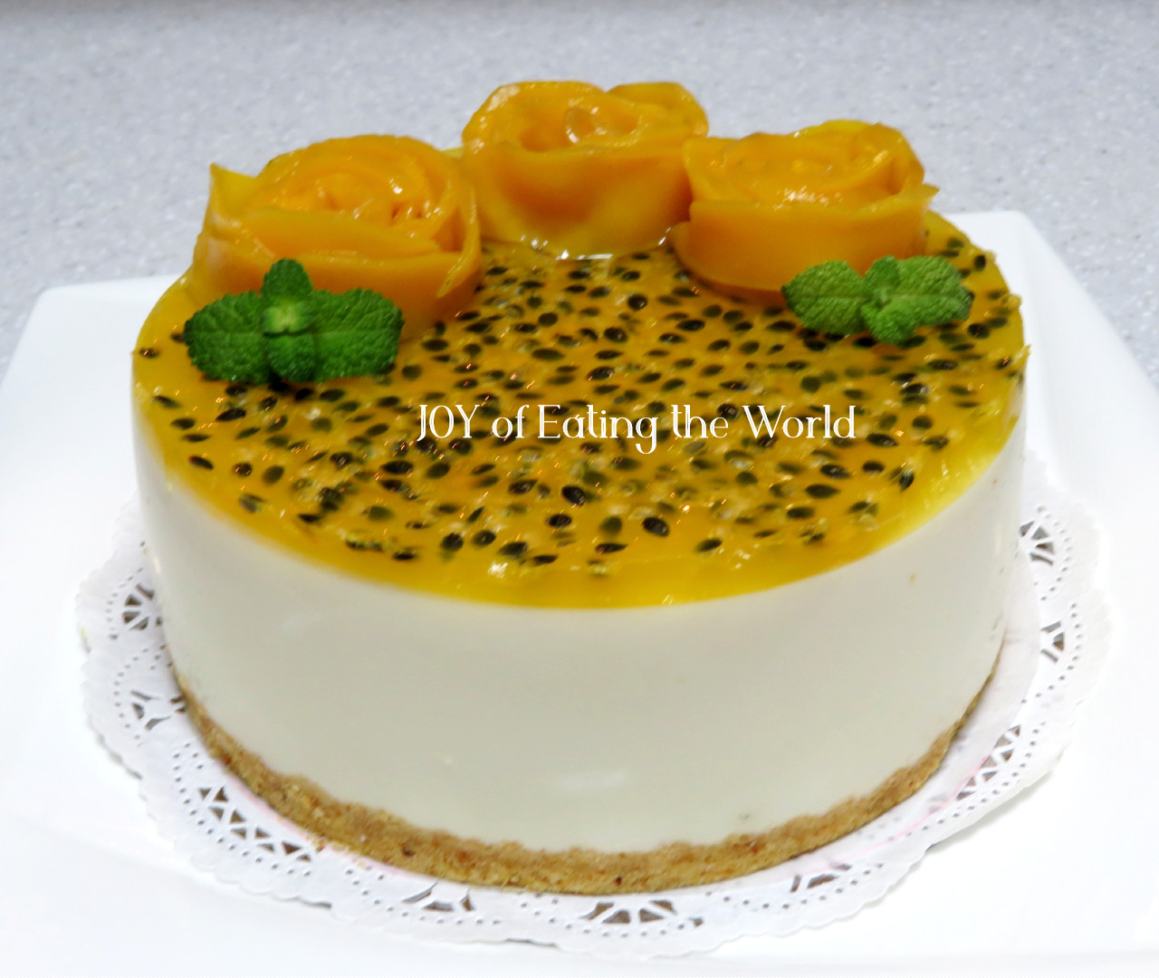 EASY! Mango & Passionfruit Cheesecake (No-Bake) - Joy Of Eating The World